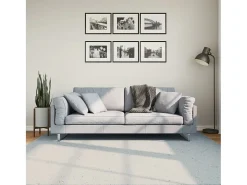 Prolenta Premium - Alfombra de pelo corto suave lavable HUARTE azul 200x200 cm