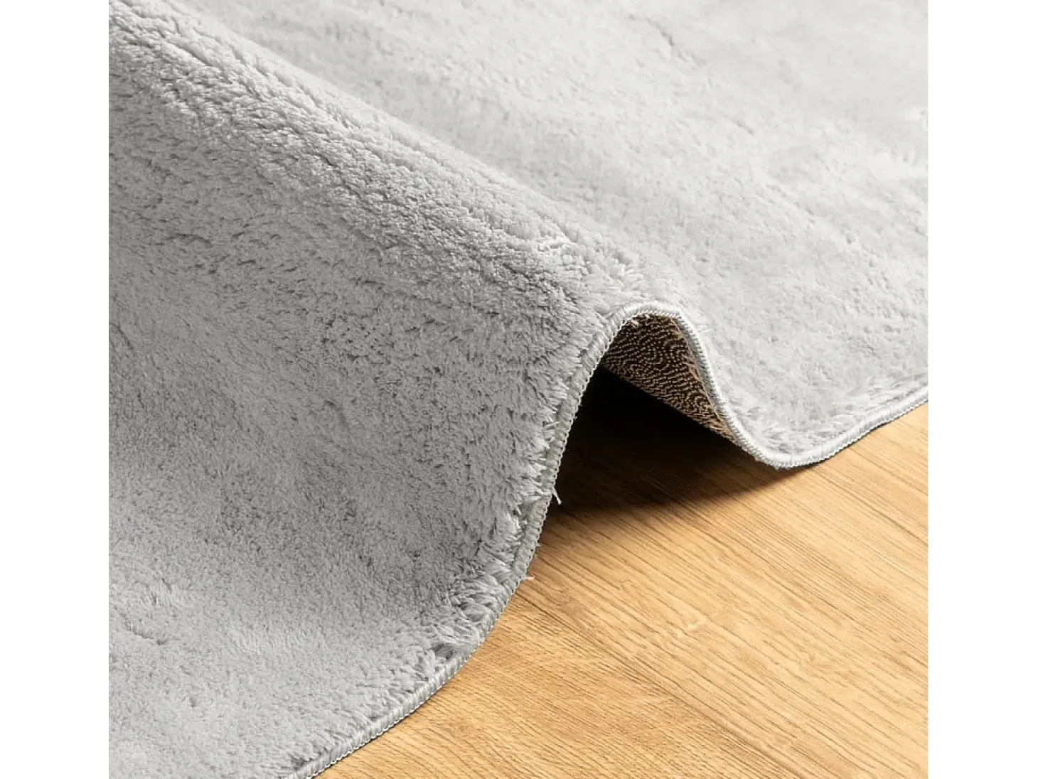 Prolenta Premium - Alfombra de pelo corto suave lavable HUARTE gris 60x110 cm