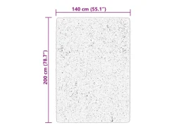 Prolenta Premium - Alfombra de pelo corto suave lavable HUARTE crema 140x200 cm