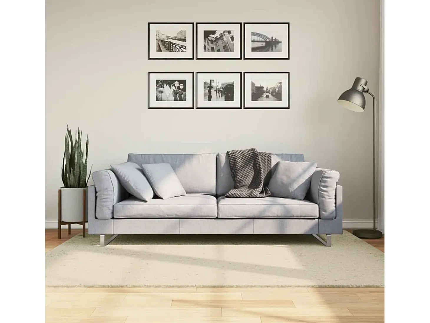 Prolenta Premium - Alfombra de pelo corto suave lavable HUARTE crema 140x200 cm