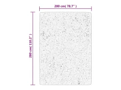 Prolenta Premium - Alfombra de pelo corto suave lavable HUARTE antracita 200x280cm