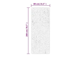 Prolenta Premium - Alfombra de pelo corto suave lavable HUARTE gris 80x200 cm