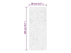 Prolenta Premium - Alfombra de pelo corto suave lavable HUARTE arena 80x200 cm