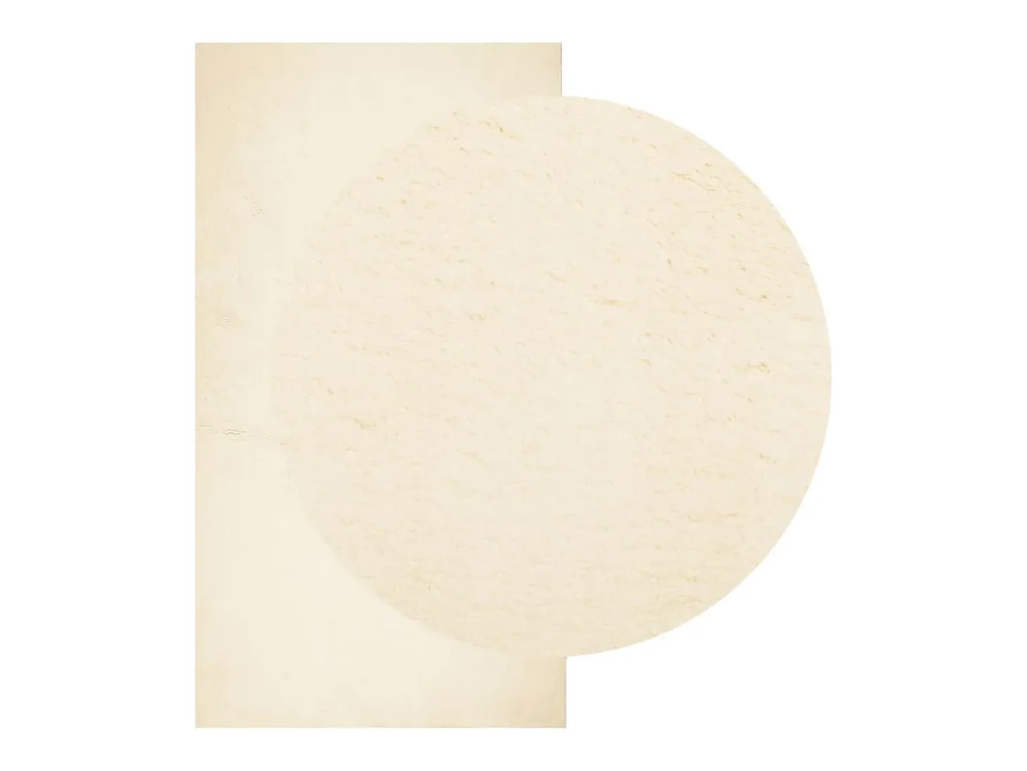 Prolenta Premium - Alfombra de pelo corto suave lavable HUARTE crema 60x110 cm