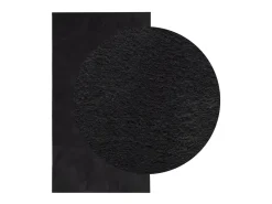 Prolenta Premium - Alfombra de pelo corto suave lavable HUARTE negro 80x150 cm