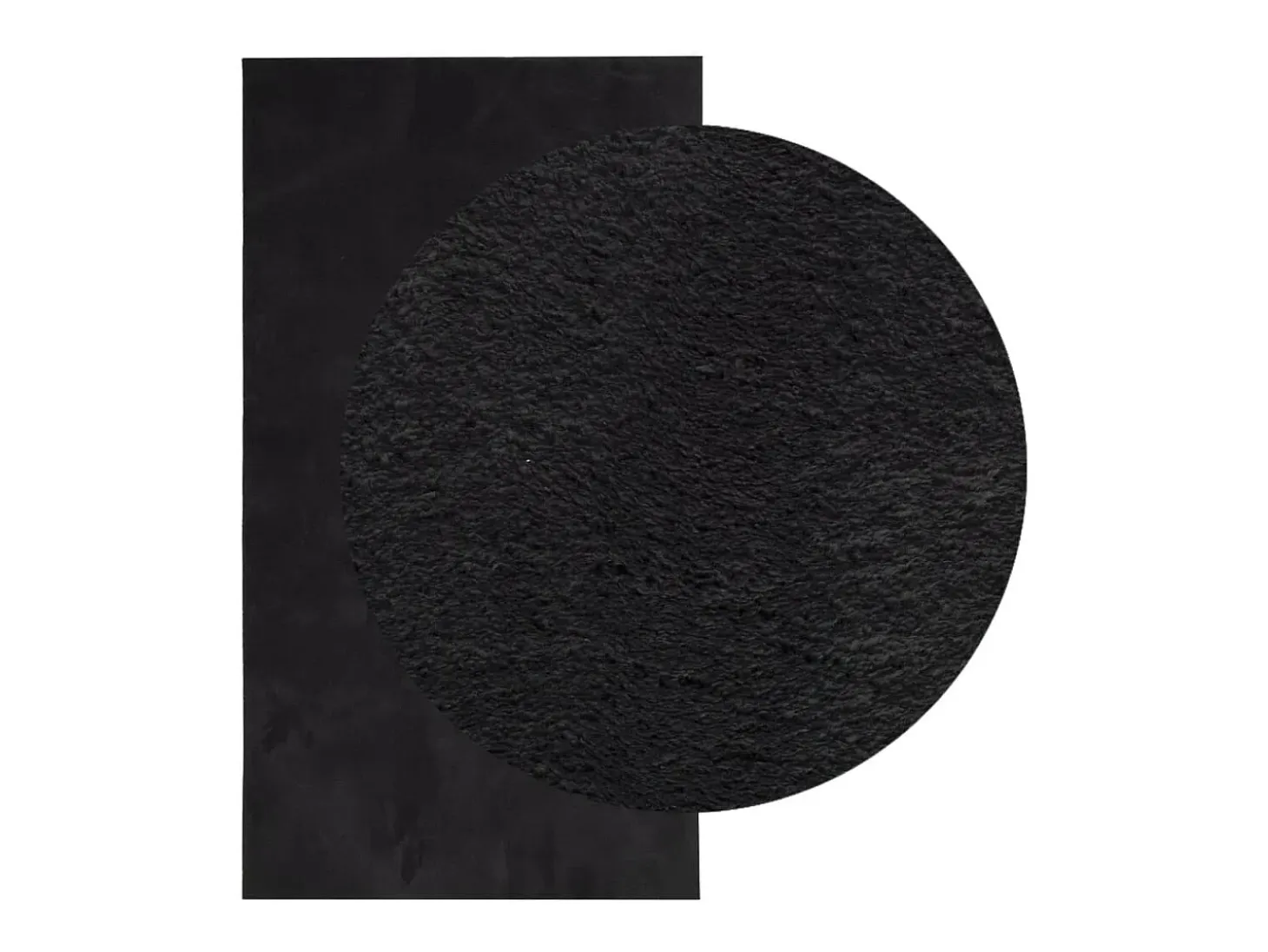 Prolenta Premium - Alfombra de pelo corto suave lavable HUARTE negro 80x150 cm