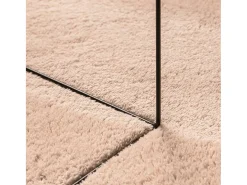 Prolenta Premium - Alfombra de pelo corto suave lavable HUARTE rosado 200x200 cm