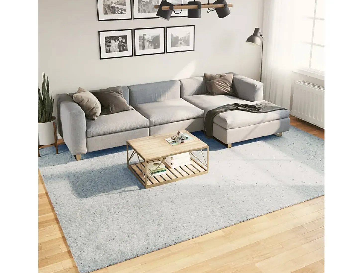 Prolenta Premium - Alfombra de pelo corto suave lavable HUARTE azul 240x340 cm