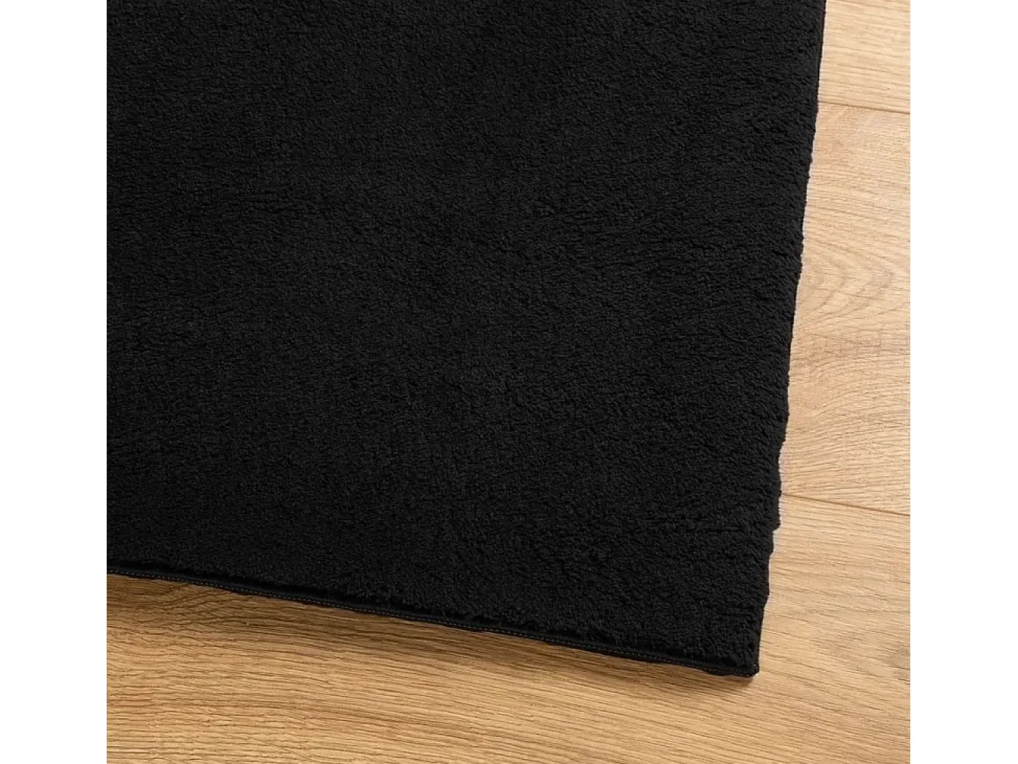 Prolenta Premium - Alfombra de pelo corto suave lavable HUARTE negro 120x170 cm