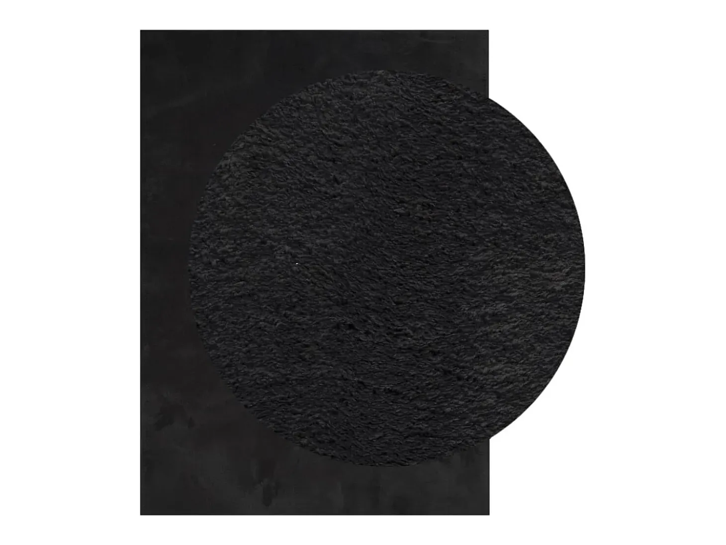 Prolenta Premium - Alfombra de pelo corto suave lavable HUARTE negro 120x170 cm