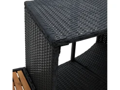 Prolenta Premium - Borde bañera dromasaje ratán sintético y madera maciza acacia