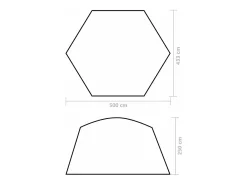 Prolenta Premium - Carpa para piscina de tela verde 500x433x250 cm