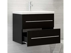 Prolenta Premium - Mueble de lavabo madera de ingeniería negro 60x38,5x48 cm