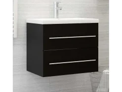 Prolenta Premium - Mueble de lavabo madera de ingeniería negro 60x38,5x48 cm