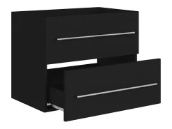 Prolenta Premium - Mueble de lavabo madera de ingeniería negro 60x38,5x48 cm