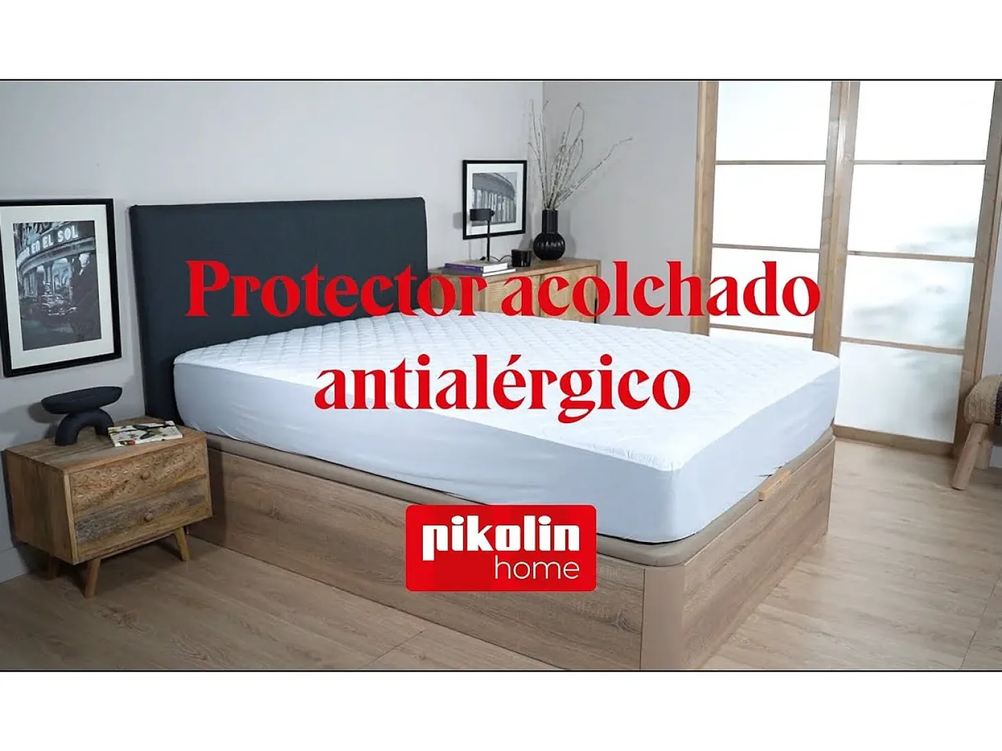 Protector de colchón 160x196cm| PIKOLIN HOME| 100% Algodón| Hasta 32cm