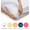 Protector impermeable de 90x190-200 cm de algodón rizo de alto gramaje en blanco Vent
