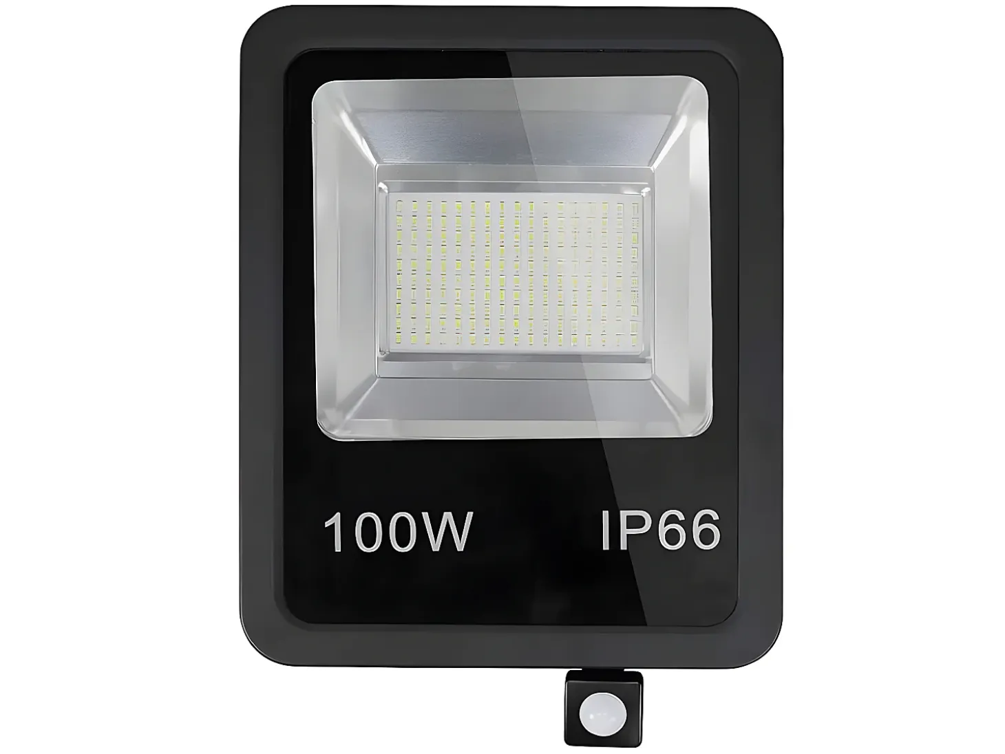 Proyector De Con Sensor Y Estanco Ip66 Negro De La Serie Olivino