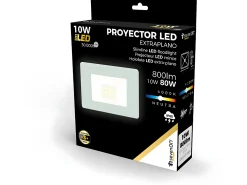 Proyector LED 10W Ultraslim de Exterior IP65 Orientable Blanco 4000K 30000H 7hSevenOn