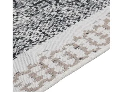 Pylenor Alfombra de algodón negra y gris 120x180 cm