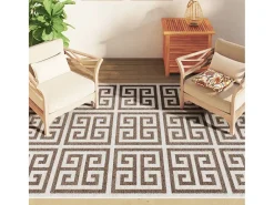 Ralph Alfombra interior exterior antideslizante pelo corto 160x230 cm
