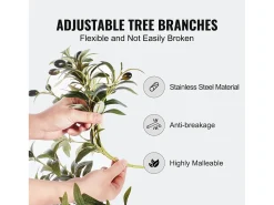 Árbol Artificial SucceBuy 155 cm, Planta Artificial PE, para Casa Oficina Centros Comerciales Interior Exterior