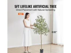 Árbol Artificial SucceBuy 155 cm, Planta Artificial PE, para Casa Oficina Centros Comerciales Interior Exterior