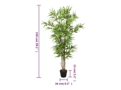Árbol de bambú artificial con 828 hojas verde 150 cm ES107597