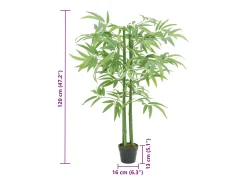 Árbol de bambú artificial con 384 hojas verde 120 cm ES409510