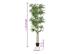 Árbol de bambú artificial con 1520 hojas verde 200 cm ES831400