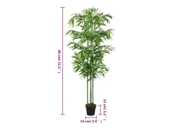 Árbol de bambú artificial con 240 hojas verde 80 cm ES638011