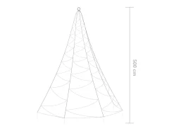 Árbol de pared con gancho metálico 720 LED blanco frío 5 m