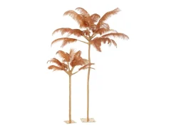 Árbol de plumas de metal amarillo 90x90x120 cm