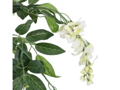 Árbol de wisteria artificial 840 hojas verde y blanco 150 cm ES365429