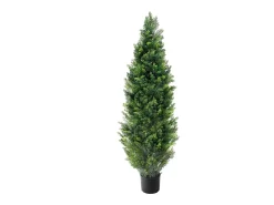 Árboles Artificiales, SucceBuy - Paquete de 2 Topiarios Artificiales de Cedro de 120 CM, Resistentes a Los Rayos UV para Decoración de Interiores y Exteriores