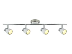 Regleta Baño Modelo Chaco Blanco-cromo 4 Focos