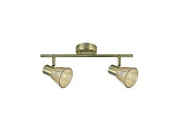Regleta Dos Focos Tulipa Cristal Ambar Cooper