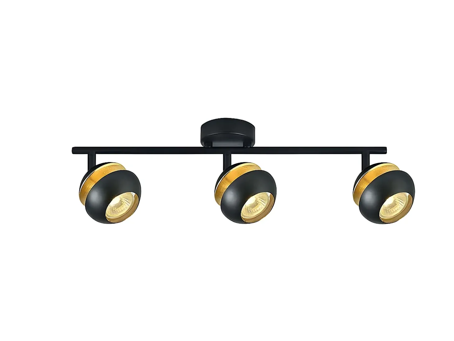 Regleta Modelo Beethoven 3 Focos Negro/oro