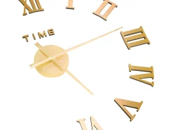 Reloj 3D de pared con diseño moderno dorado 100 cm XXL ES308166