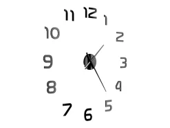 Reloj 3D de pared con diseño moderno 100 cm XXL negro ES398675