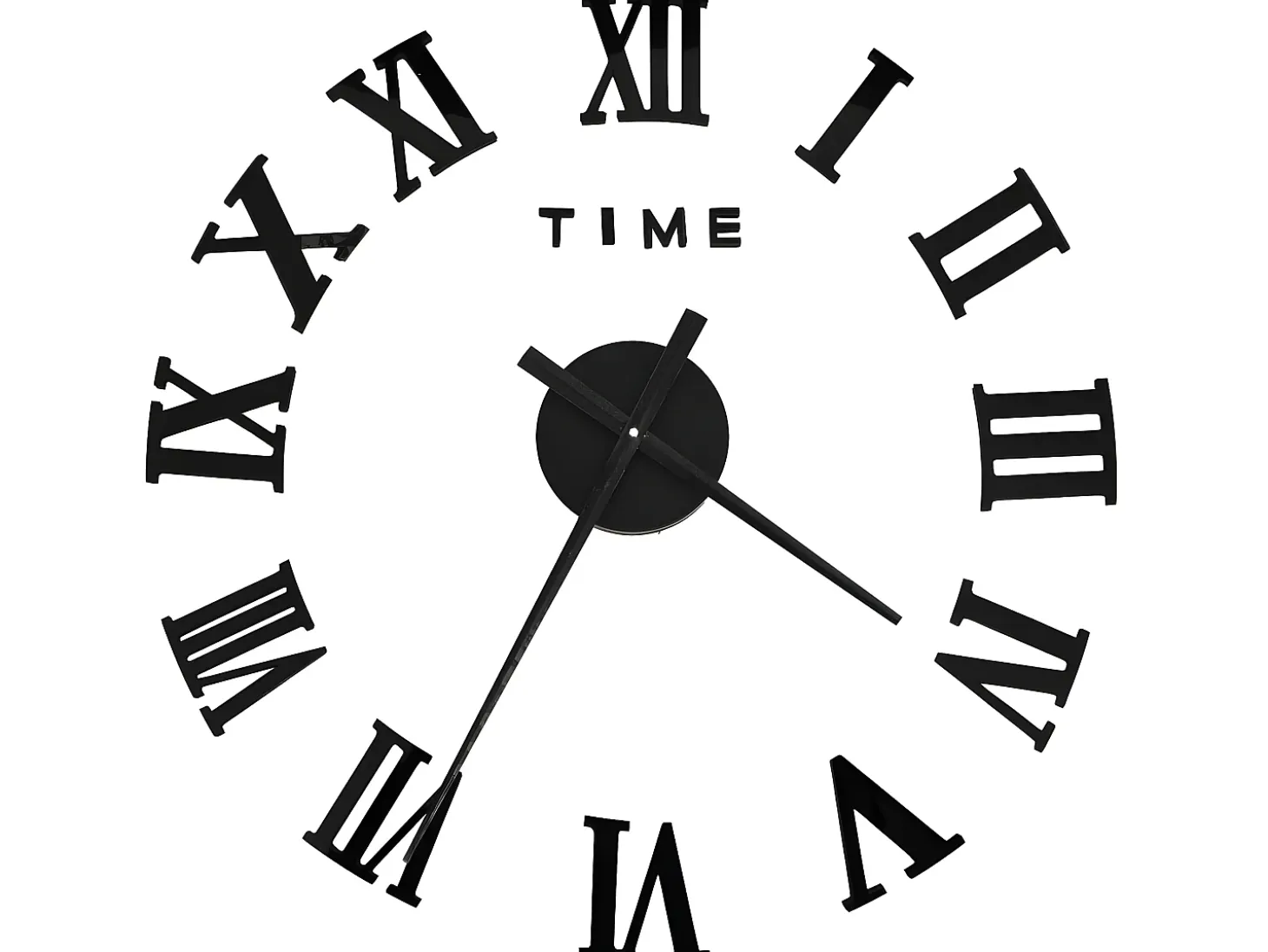 Reloj 3D de pared con diseño moderno negro 100 cm XXL ES405481