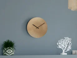 Reloj de pared Art Déco - Diámetro 50 cm - Metal - Dorado - FELINAR