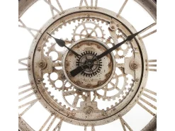 Reloj de pared circular con mecanismos negro/dorado 61x61x7 cm
