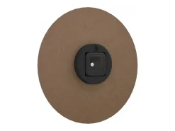 Reloj de pared con escalas y agujas luminosas marrón Ø30 cm ES778478