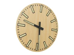 Reloj de pared con escalas y agujas luminosas amarillo Ø30 cm ES736624