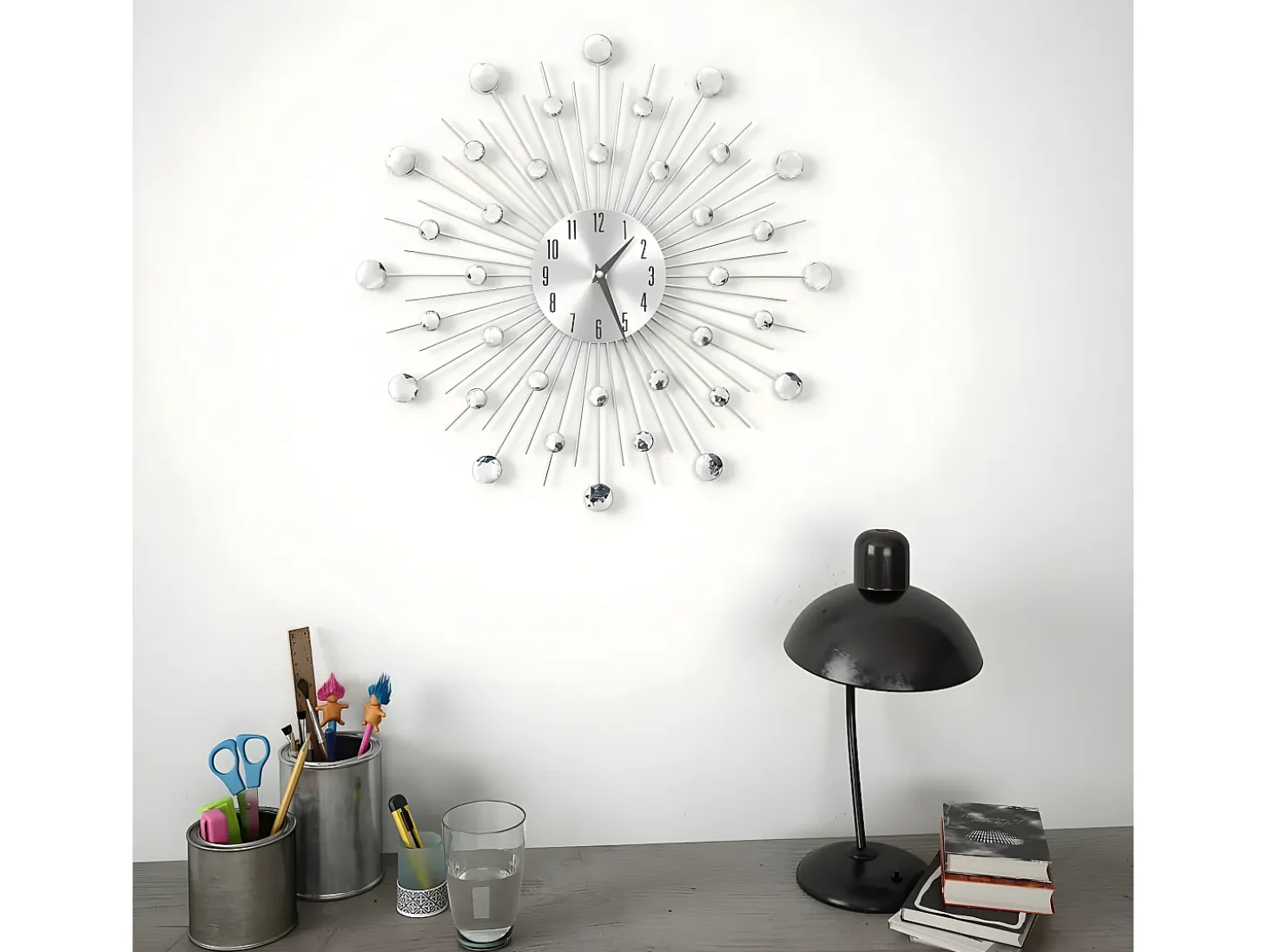 Reloj de pared con movimiento de cuarzo 50 cm diseño moderno ES907061