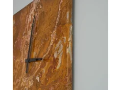Reloj de pared cuadrado de mármol ónix verde