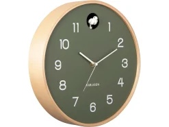 Reloj de pared Cuco Natural - Verde jungla - Ø31,5cm