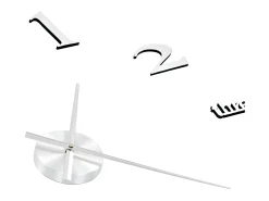 Reloj de pared 3D de diseño moderno 100 cm XXL plateado ES311372
