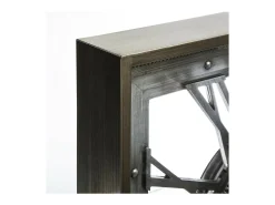 Reloj de Pared de Metal Gris con Mecanismo Aparente 80 x 80 cm